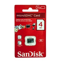 SANDISK MICRO SD  CARD 4 GB